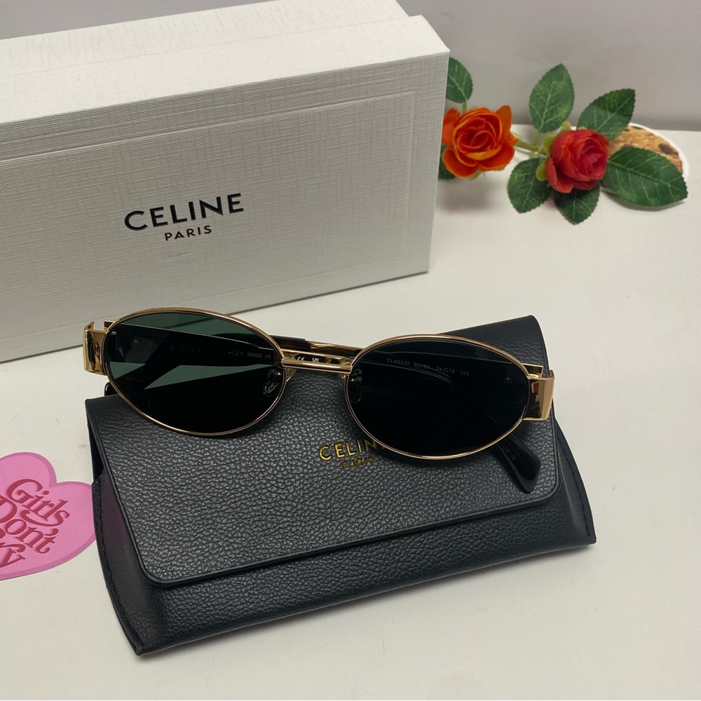 Celine Gold and Black Designer Sunglasses💛💛